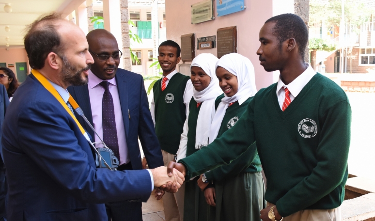 Prince Hussain with senior prefect Aga Khan High School Nairobi