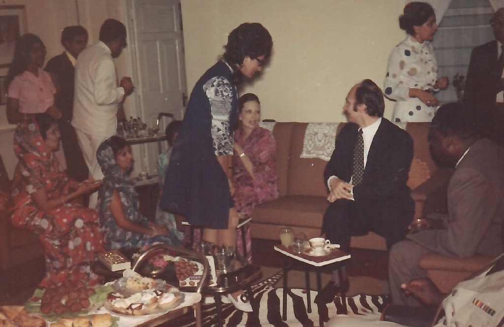 Aga Khan, Mawlana Hazar Imam, Begum Salimah in Jinja, Uganda, 1972. Simerg and Barakah Photo