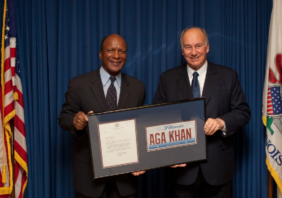 2011 Photo Flashback: His Highness the Aga Khan and Jesse White, as Aga Khan Council Awards Longest Serving Illinois Secretary Of State With Lifetime Award