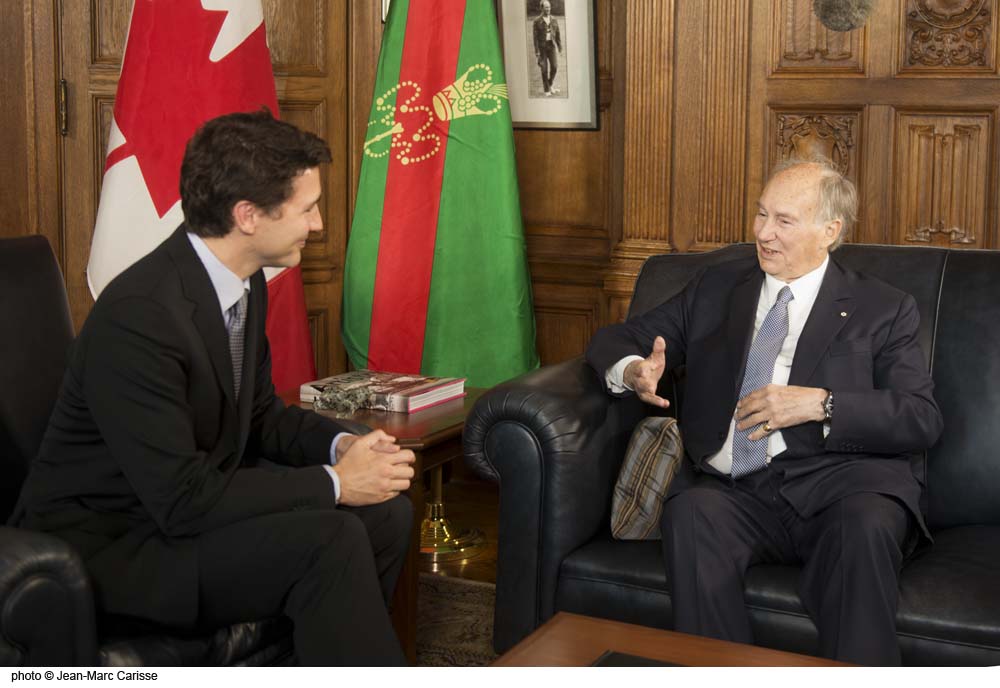 Aga Khan with Justin Trudeau Barakah